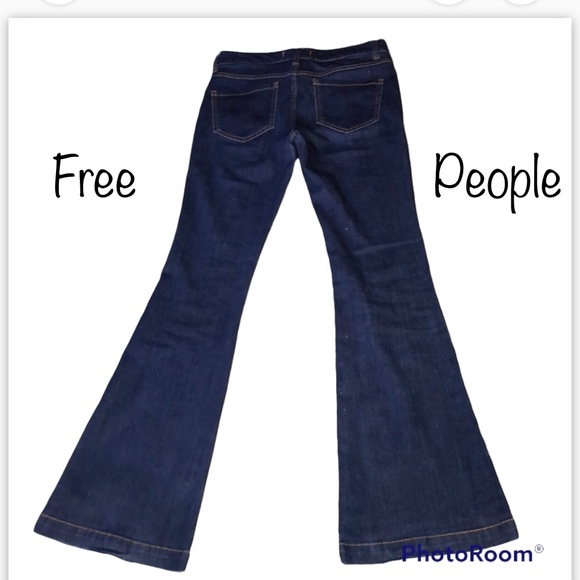 Free People Denim - Free People Mid-Rise Flare Dark Wash Sz27 33.5” Inseam, 9.5” Rise; 30” Waist